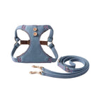Lightweight Denim Series Small Dog Harness and Leash Set Dogs Accesorios Terrier Puppy Harness Cat Leads