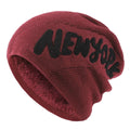 Warm Winter Hat Knitted Hat Add Fur Lined Thick Ski Beanie Cap