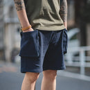 Shorts Men Loose Large Pocket Work Tactical Short Pants Casual Knitted Shorts