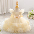 Toddler Bow Wedding Bridesmaids Party Baby Girl Dresses Girls Baptism Evening Costume
