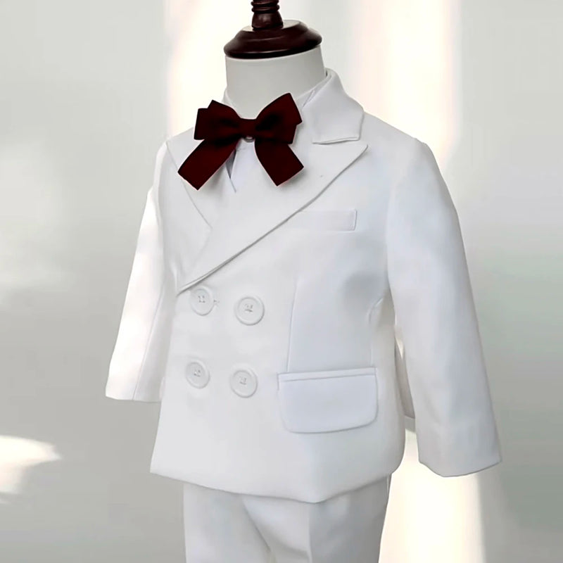 Suit For Baby Boy 9 Month-4 Year Kids Boys Blazer Pants Clothes Set Baptism Wedding Elegant Party Dress