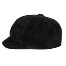 Black suede cap on a white background, Obroi