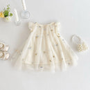 Girls Embroidered Dress Summer Baby Flying Sleeve Dress Children's Stylish Summer Princess Dress