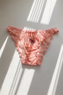 Pink lace underwear with a watermelon design on a white background, Obroi