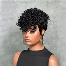 Urban Edge Wave Pixie Wig with Curls 8 Inch Wig Human Hair Wigs For Women Ready to Wear