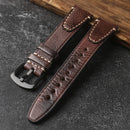 Handmade Head Leather Strap Rubbed Genuine Leather Men Watch
