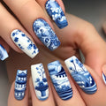 Press-on nail nail art ballet-shaped nail stickers Independence Day nail