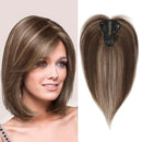 Women with Bangs Covering Their White Hair and a Thin Invisible Replacement Piece for Their Hair