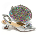 Women's Gold Shoes and Handbag Set, Elegant Matching Party Heels and Purse, Luxury-Inspired Italian