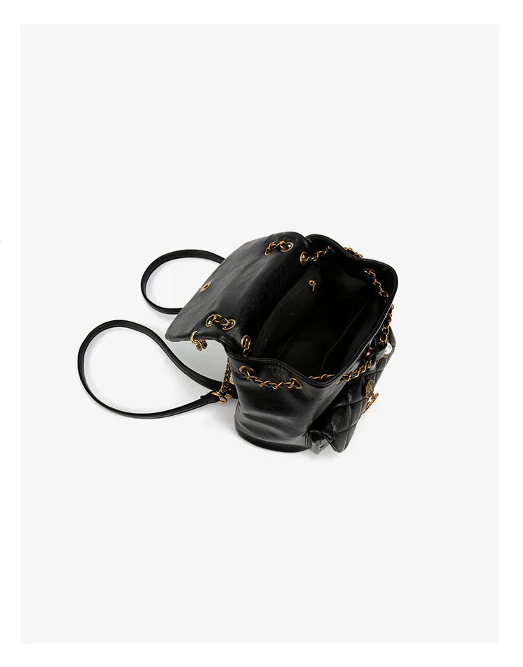 Luxury Capacity Ladies Double Shoulder Backpack Of The Season Spring Rabbit Decoration