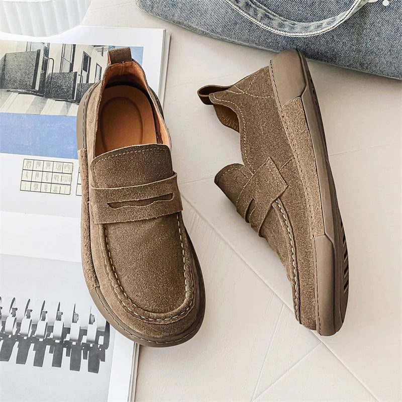 Loafers Leather Shoes for Men Handmade Comfort Casual Shoes