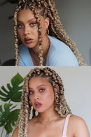 24” Passion Twist Hair Synthetic Water Wave Braiding Hair for Butterfly Style Crochet Braids Bohemian Hair Extensions（1/3/6pack）