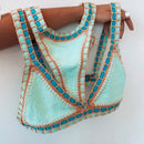 Green Crochet Women Swimsuit Push Up Swimwear Female Low Waist Swim Suits Beachwear