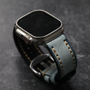 Handmade Genuine Leather Watchband Vintage Style For Apple Watch Ultra S8 S9 Head layer 49MM 45MM Italian