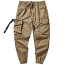 Spring Summer Retro Military Outdoor Cargo Pants Men Loose Casual Ankle-tied Trousers
