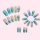 Flower Press on Nails Press on Nails Fish Sea Press on Nails Seashell Nails Ballet Tips False Nails Press on Gradient