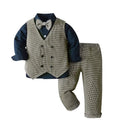 Baby Boys Clothes Gentleman Formal Suits Birthday Shirt Trousers Handsome 3pcs Sets