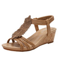 Women Casual Wedge Sandals Summer Roman Shoes Thick Sole