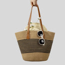 Flower Embroidery Underarm Bag Designer Floral Straw Handbags Casual Handmade Woven Summer Beach Shoulder Bags