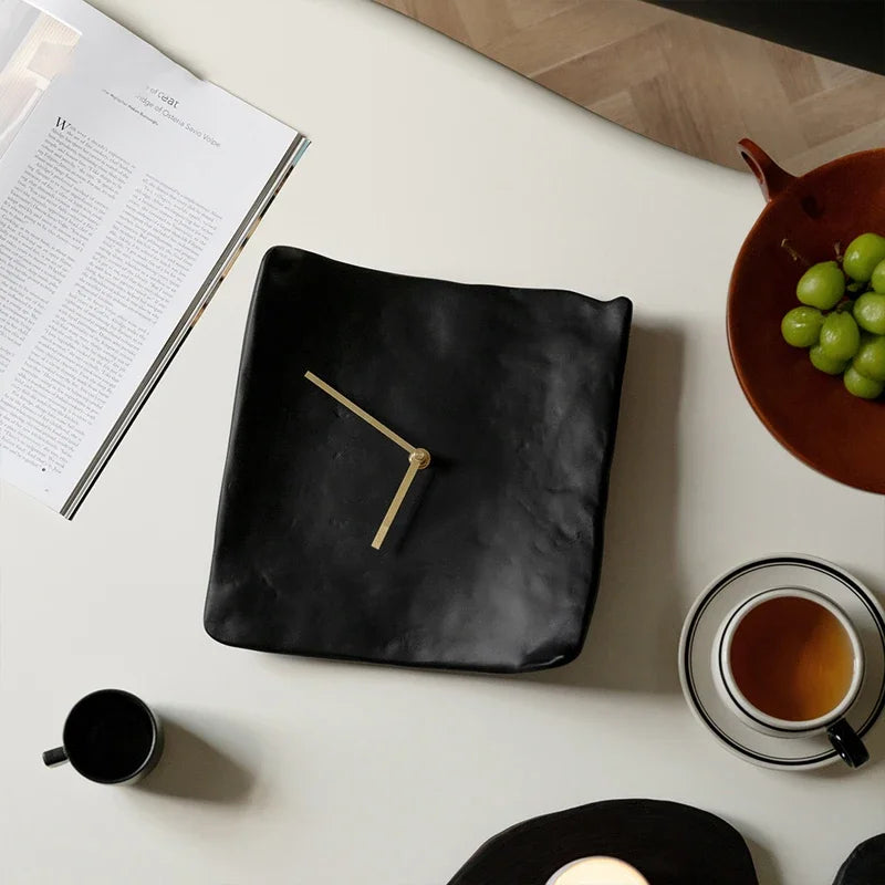 Creative wrinkled shaped clock ornament medieval style home decoration wall clock