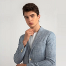 Men Linen Suit Jacket - Lightweight Breathable Summer Blazer for Beach Wedding Casual Party Business Casual