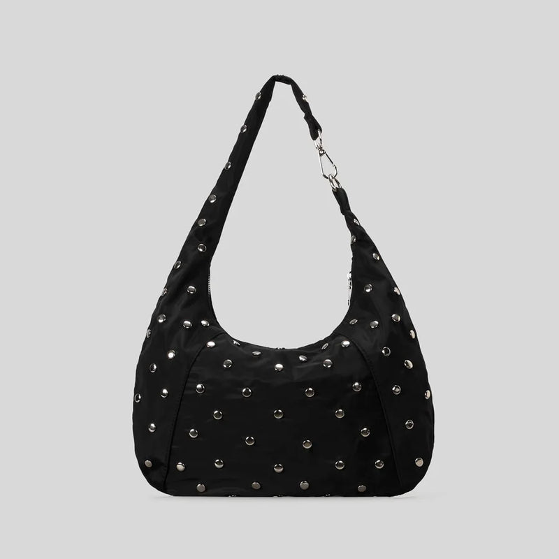 Rivet Hobos Women Shoulder Bags Punk Oxford Handbags Trend Lightweight Underarm Bag
