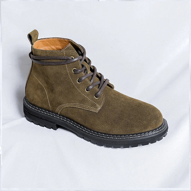 Boots Men Suede British Style Comfortable Boots Leather