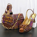 Shoes and Bags Set for Women Italian Wedding Shoe for Bride Ladies Shoes with Rhinestone