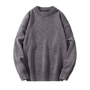 Men Knitted Vintage Sweaters Casual Loose Solid Thick Warm Jumper Male Turtleneck Winter Pullover Sweater