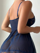Lace Bras Translucent Temptation Sleepwear Pure Desire Two-Piece Set