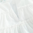 Summer Baby Girls Frill Dress Princess Party Solid Eyelet Square Neck Sleeveless Ruffle Tank Birthday Dress for Toddler Infant