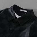 Plaid Thickness Casual Cotton Shirts For Men French Tops Clothes
