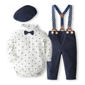Baby Boy Gentleman Newborn Formal Wear Cotton Outfits Birthday Baby Dress Boy Clothes Set