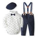 Baby Boy Gentleman Newborn Formal Wear Cotton Outfits Birthday Baby Dress Boy Clothes Set