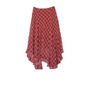 Obroi Red plaid skirt on a white background