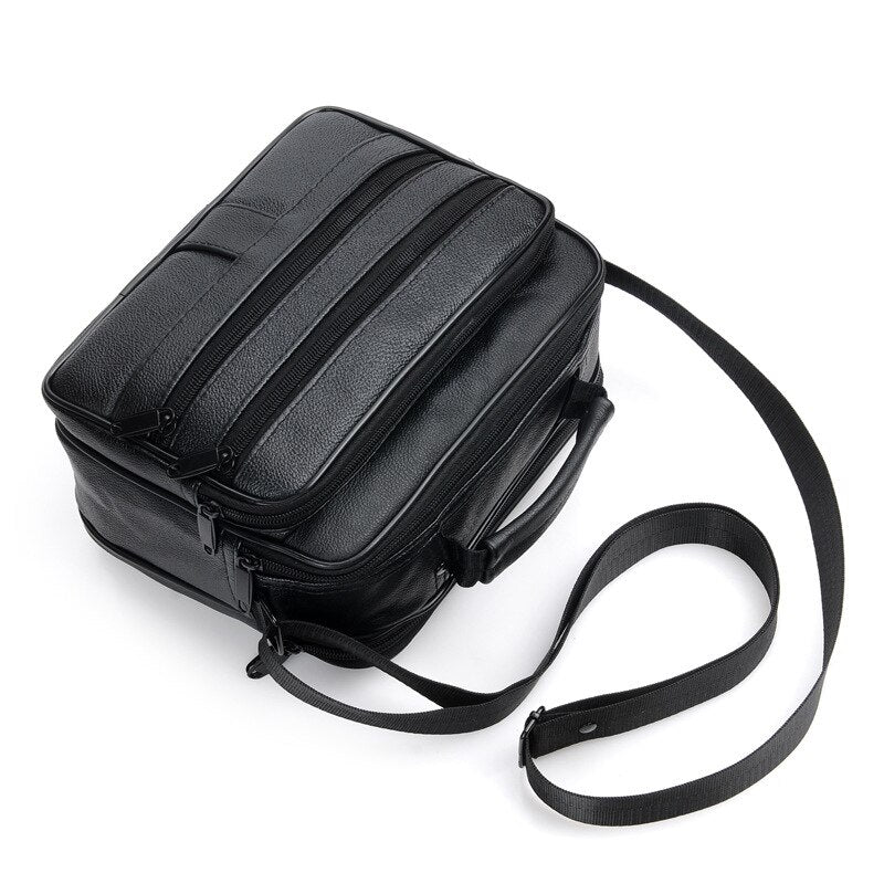 Travel Crossbody Bag High Quality Leather Handbag For Male Large Capacity Waterproof Single Shoulder Bags