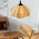 Wicker Petal Pendant Lights Fixtures Home Indoor Decor