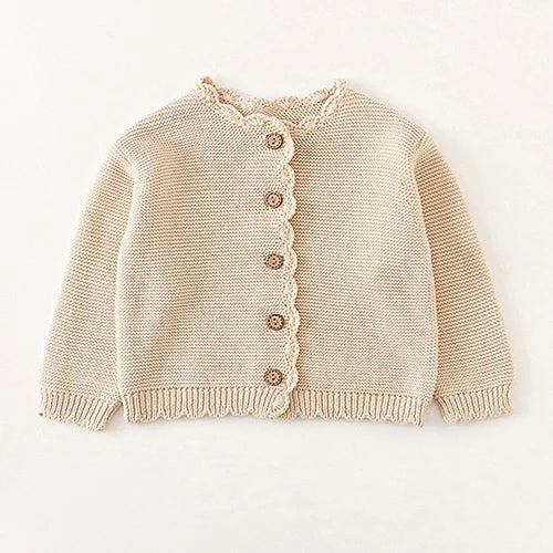 Autumn 0-3Yrs Children Clothes Infant Baby Girls Knitting Cardigan Newborn Baby Girls Sweater