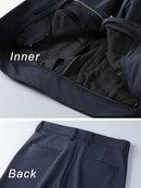 Autumn Men's Pants Stretched Business Casual Work Straight Long Slacks Male Suit Trousers