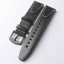 Handmade Head Leather Strap Rubbed Genuine Leather Men Watch