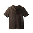 Knitted Hooded Sweater Men Hollow Out Summer Thin High Loose Tops Men