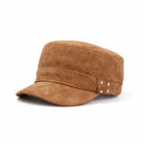Retro Baseball Cap Cap Short Brim Flat Top Rivet cap