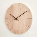 Simple Thicken Solid Wood Wall Clock Punch-free Wall Hanging Clock Home Living Room Wall Decorative Clock