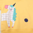 Unicorn Embroidery Girls Sweatshirts For Autumn Spring Long Sleeve Hooded Shirts Lovely Baby Clothing Shirts