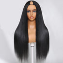 Chestnut Brown Ombre Straight Wig Human Hair Wigs No Glue Minimal Leave Out