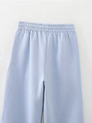 Casual Women Drawstring Elastic High Waist Basic Jogging Pants Autumn Winter Trousers