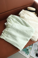 Lace Hem Wide Leg Pants Women Summer Elastic Waist Casual Loose Straight Pants