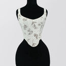 Women Corduroy Corset Bustier Overbust Push Up Breast Bodice Lace Up Boned Shaping Tops Outwear For Dress