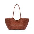 Brown woven handbag on a white background, Obroi