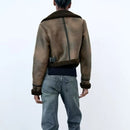 Double Faced Cropped Jacket Winter Jacket For Women Fashion New Long Sleeve Coat Female Warm Women's Jackets Outerwear